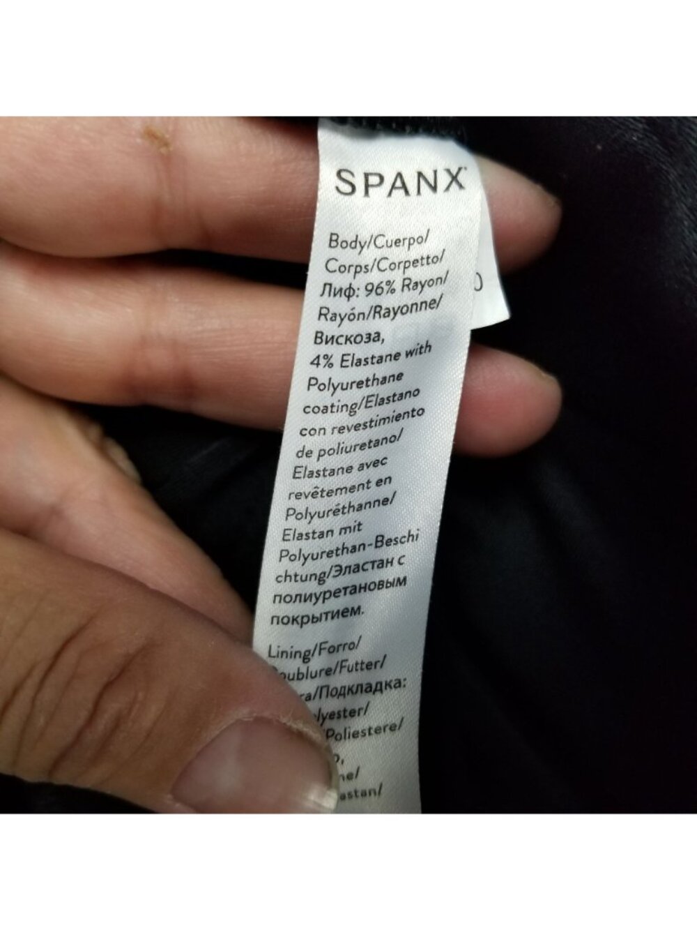 Spanx Pants Womens 3X Black Faux Leather Look High Rise Shaping Pocket Jogger - Picture 11 of 14
